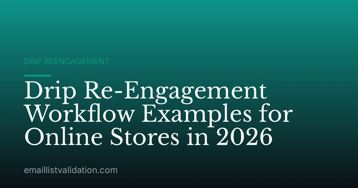 Drip Re-Engagement Workflow Examples for Online Stores in 2026