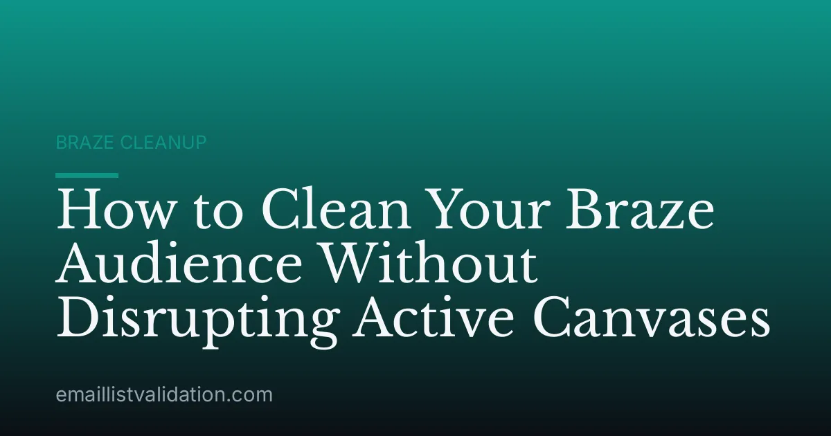 How to Clean Your Braze Audience Without Disrupting Active Canvases