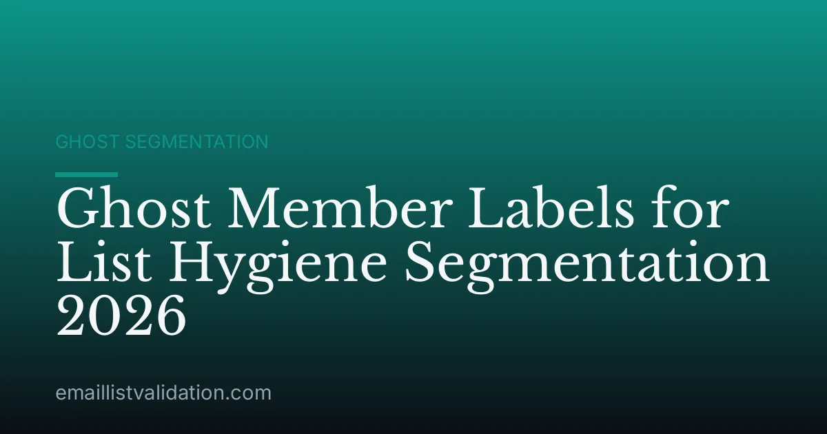 Ghost Member Labels for List Hygiene Segmentation 2026