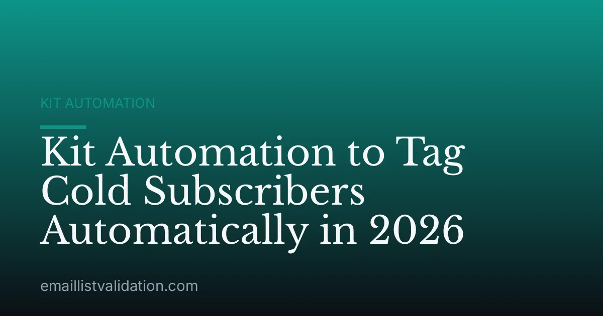 Kit Automation to Tag Cold Subscribers Automatically in 2026