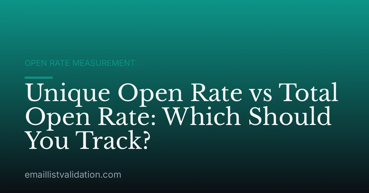 Unique Open Rate vs Total Open Rate: Which Should You Track?