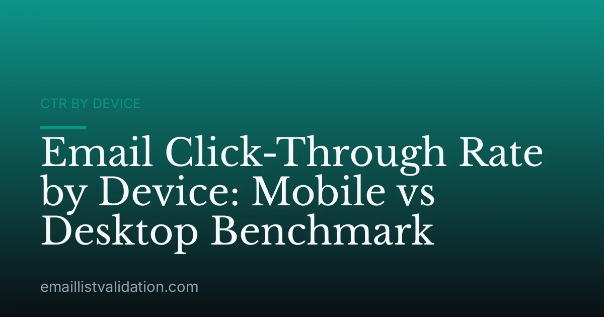 Email Click-Through Rate by Device: Mobile vs Desktop Benchmark