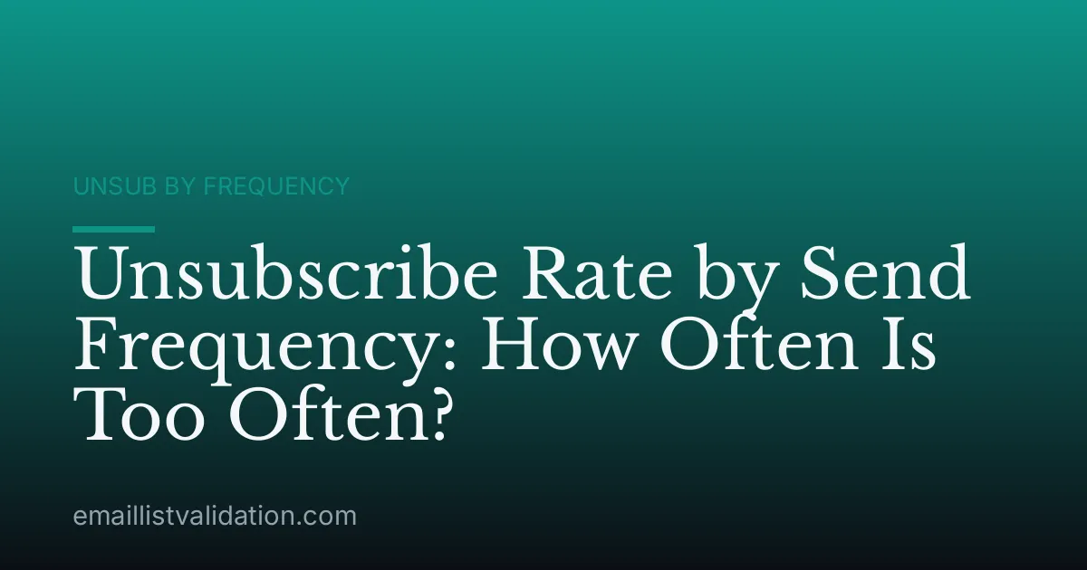 Unsubscribe Rate by Send Frequency: How Often Is Too Often?
