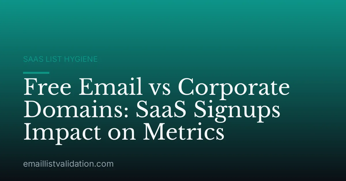 Free Email vs Corporate Domains: SaaS Signups Impact on Metrics