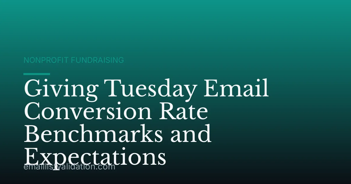 Giving Tuesday Email Conversion Rate Benchmarks and Expectations