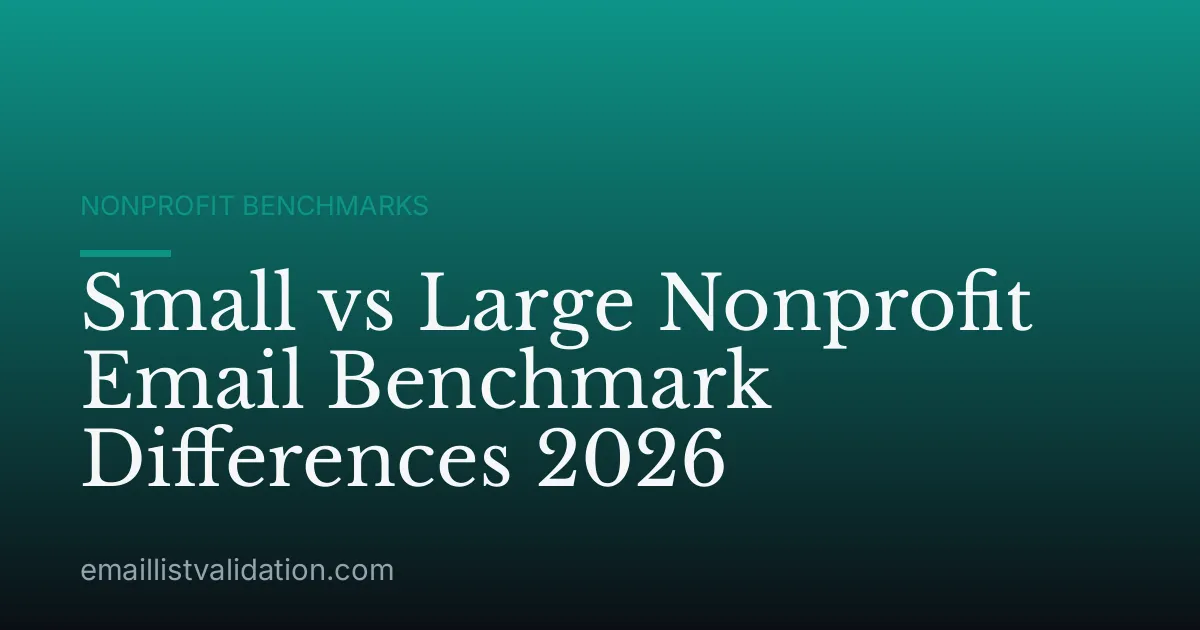 Small vs Large Nonprofit Email Benchmark Differences 2026