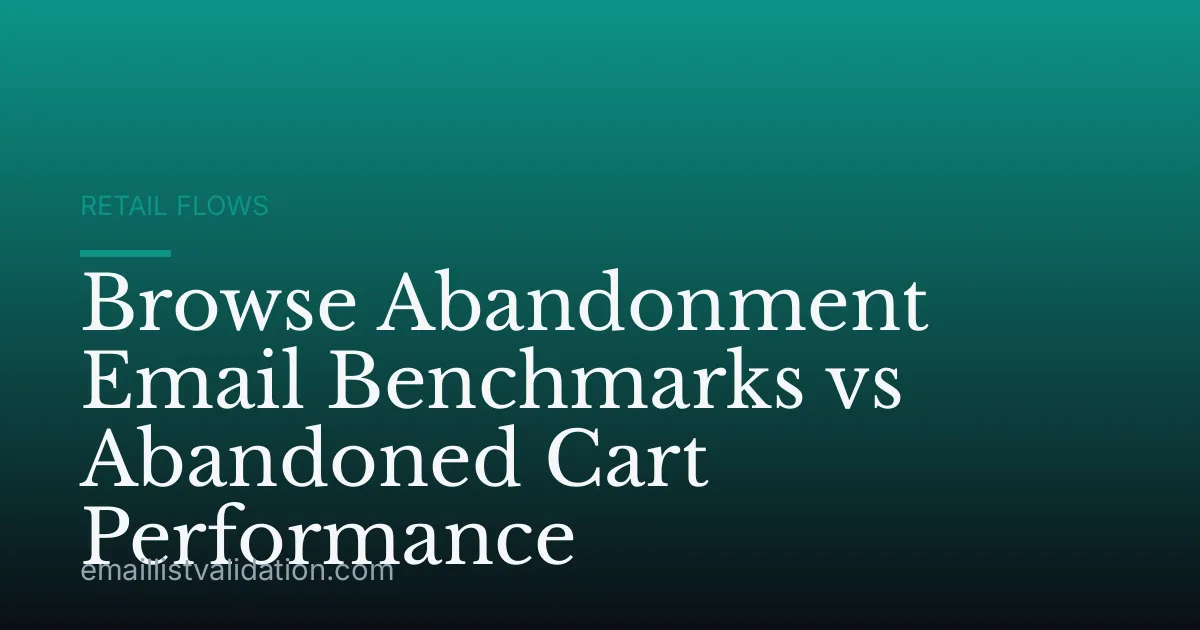 Browse Abandonment Email Benchmarks vs Abandoned Cart Performance