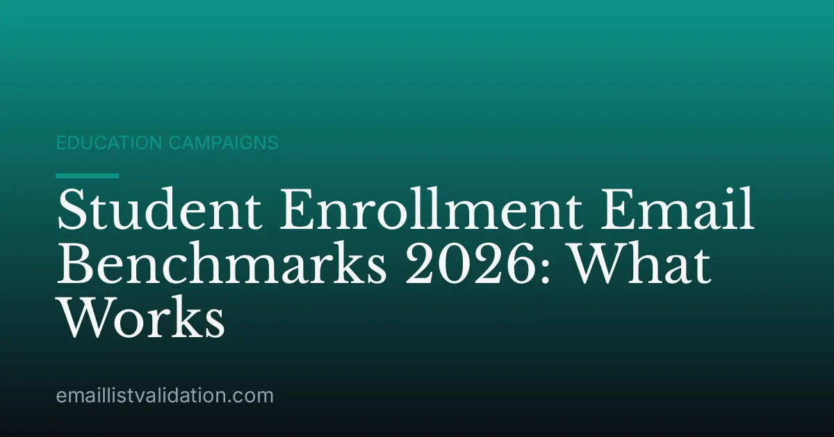 Student Enrollment Email Benchmarks 2026: What Works
