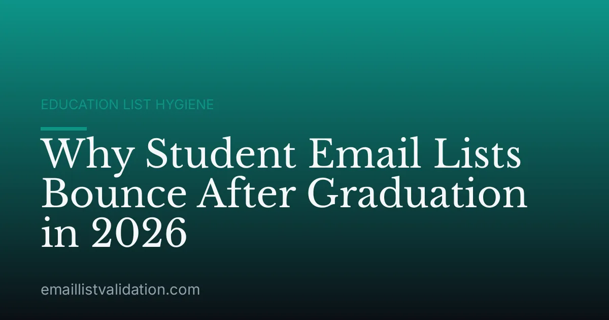 Why Student Email Lists Bounce After Graduation in 2026
