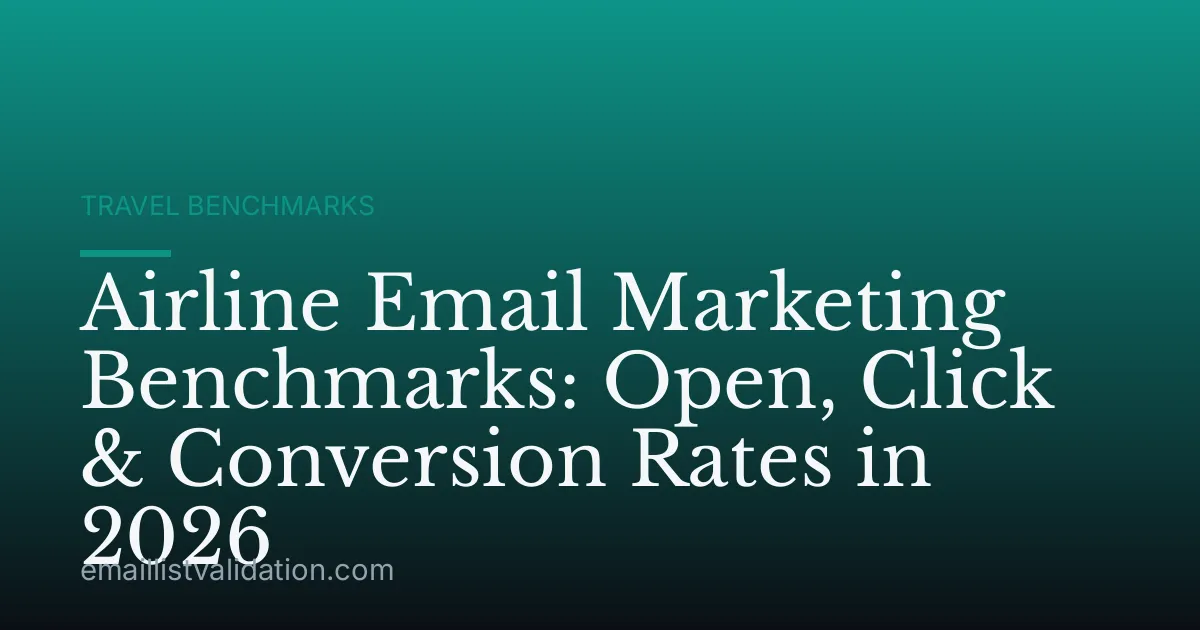 Airline Email Marketing Benchmarks: Open, Click & Conversion Rates in 2026