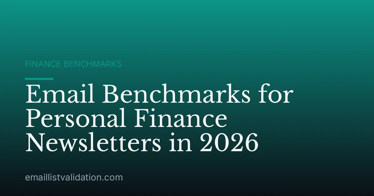 Email Benchmarks for Personal Finance Newsletters in 2026