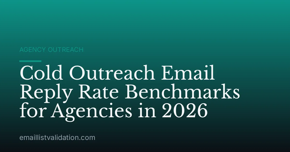 Cold Outreach Email Reply Rate Benchmarks for Agencies in 2026