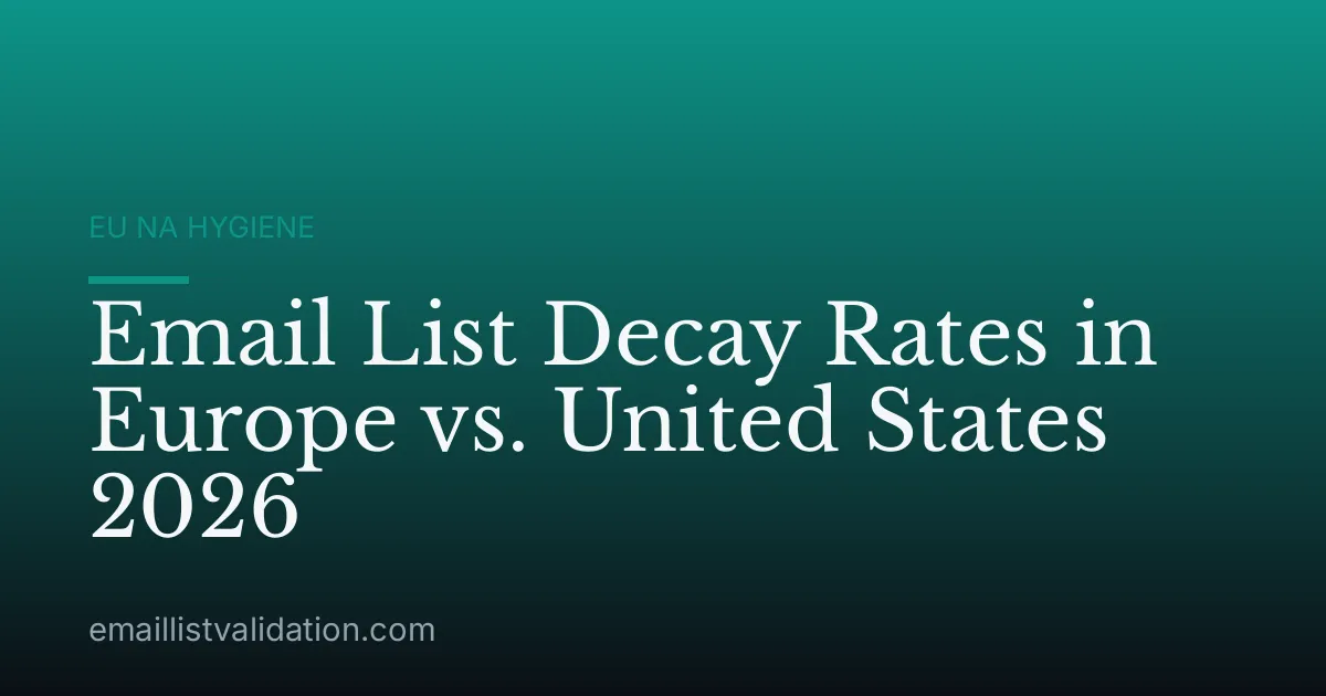 Email List Decay Rates in Europe vs. United States 2026