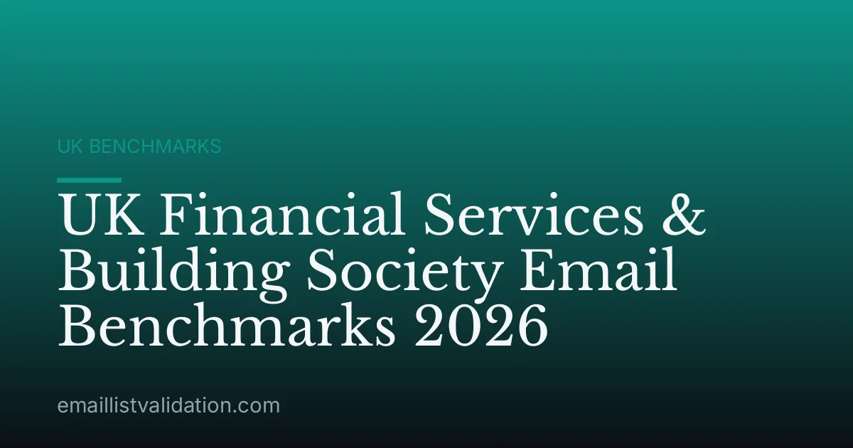 UK Financial Services & Building Society Email Benchmarks 2026