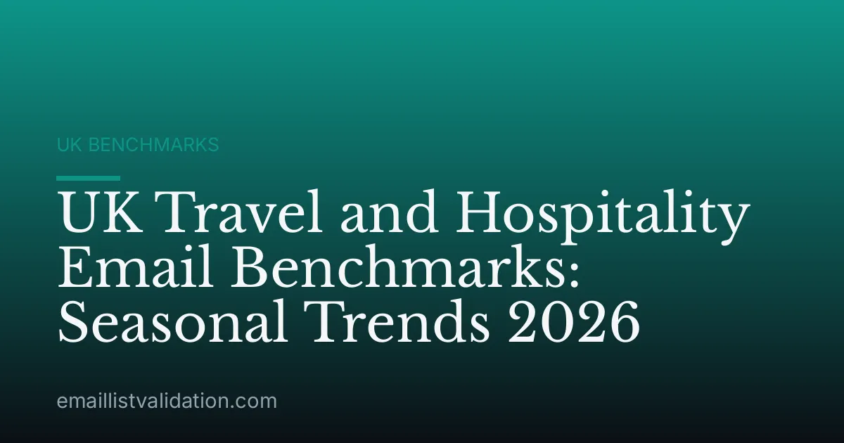 UK Travel and Hospitality Email Benchmarks: Seasonal Trends 2026