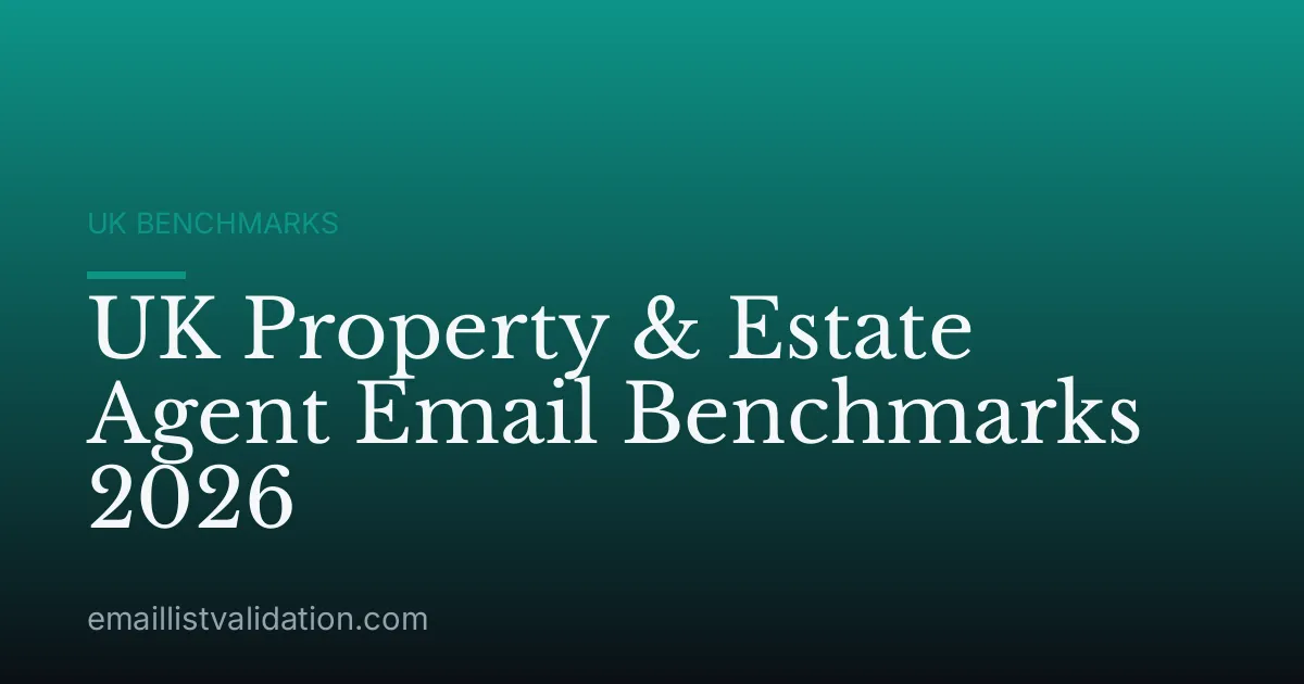 UK Property & Estate Agent Email Benchmarks 2026