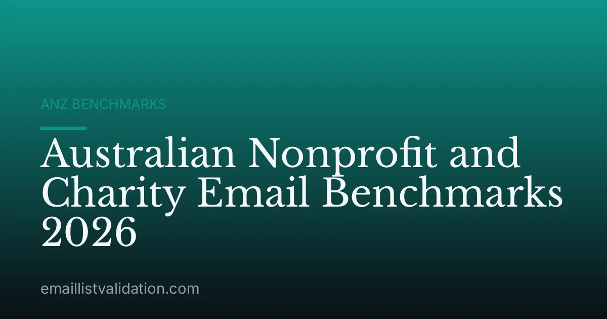 Australian Nonprofit and Charity Email Benchmarks 2026