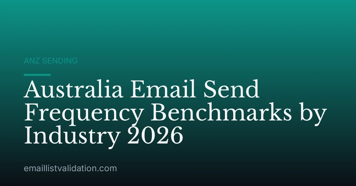 Australia Email Send Frequency Benchmarks by Industry 2026