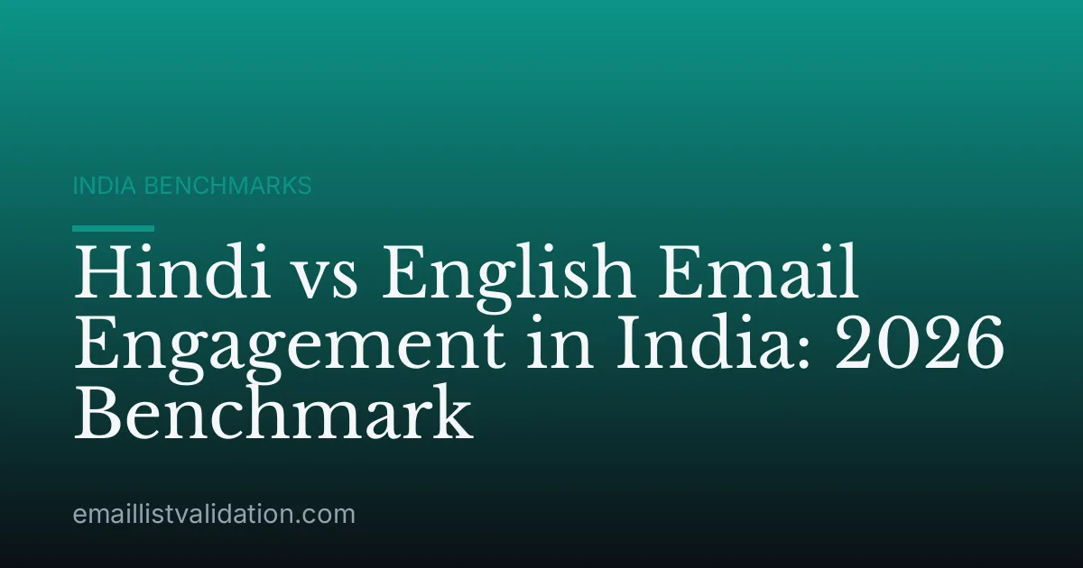 Hindi vs English Email Engagement in India: 2026 Benchmark