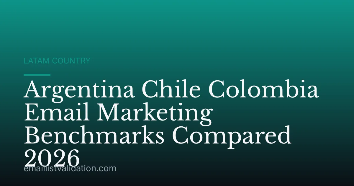 Argentina Chile Colombia Email Marketing Benchmarks Compared 2026