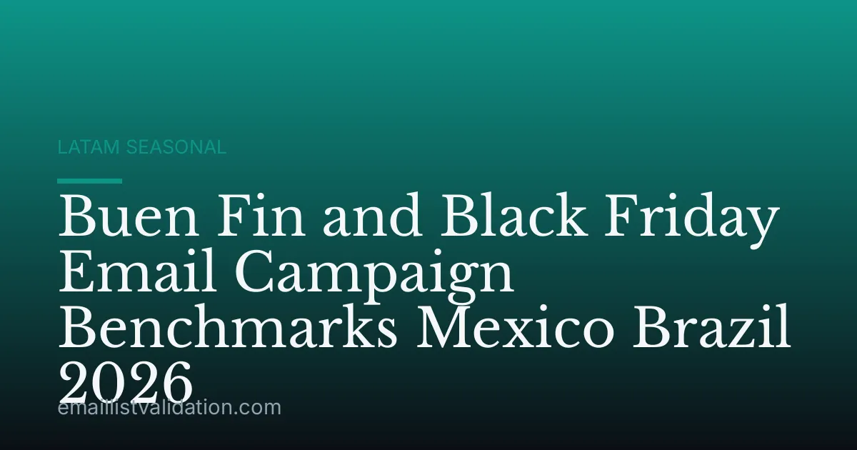 Buen Fin and Black Friday Email Campaign Benchmarks Mexico Brazil 2026