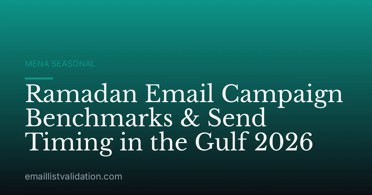 Ramadan Email Campaign Benchmarks & Send Timing in the Gulf 2026