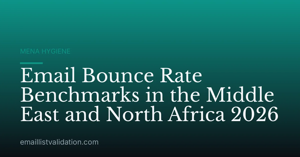 Email Bounce Rate Benchmarks in the Middle East and North Africa 2026