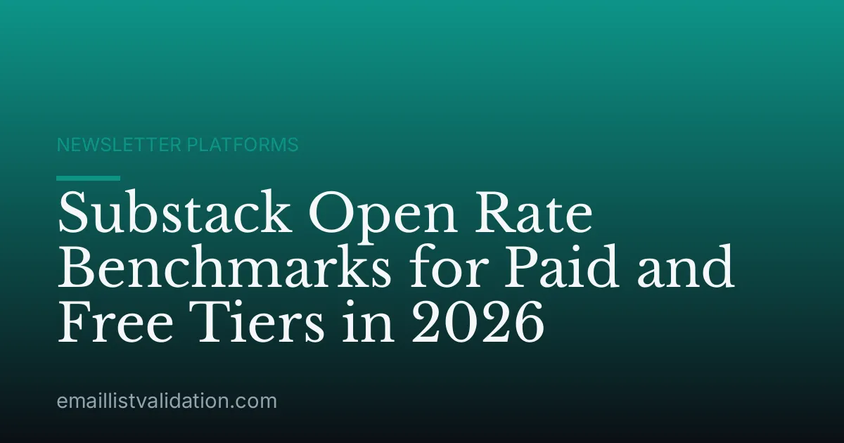 Substack Open Rate Benchmarks for Paid and Free Tiers in 2026
