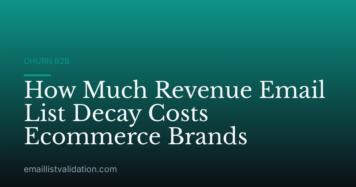 How Much Revenue Email List Decay Costs Ecommerce Brands