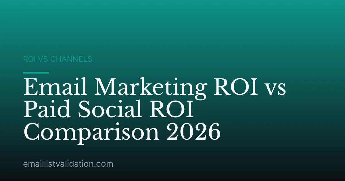 Email Marketing ROI vs Paid Social ROI Comparison 2026