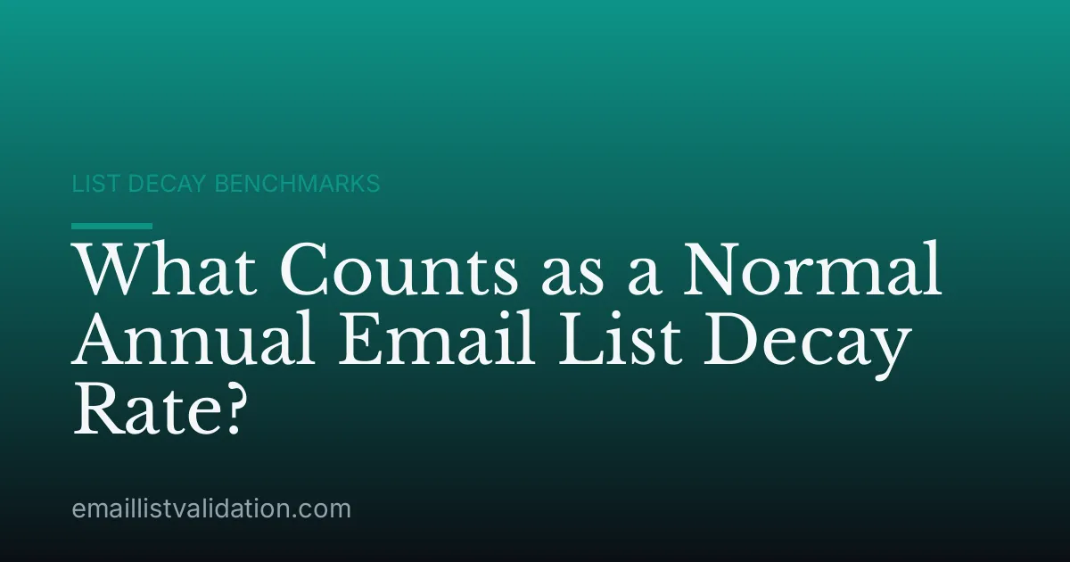 What Counts as a Normal Annual Email List Decay Rate?