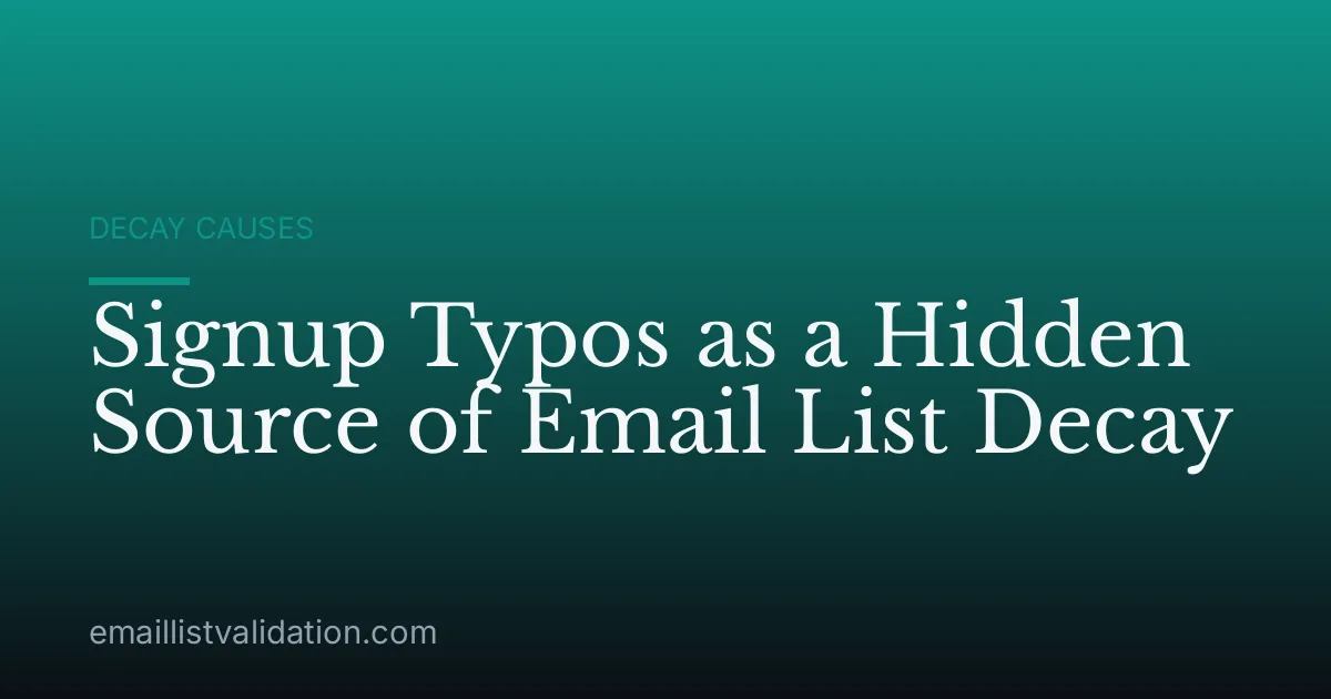 Signup Typos as a Hidden Source of Email List Decay