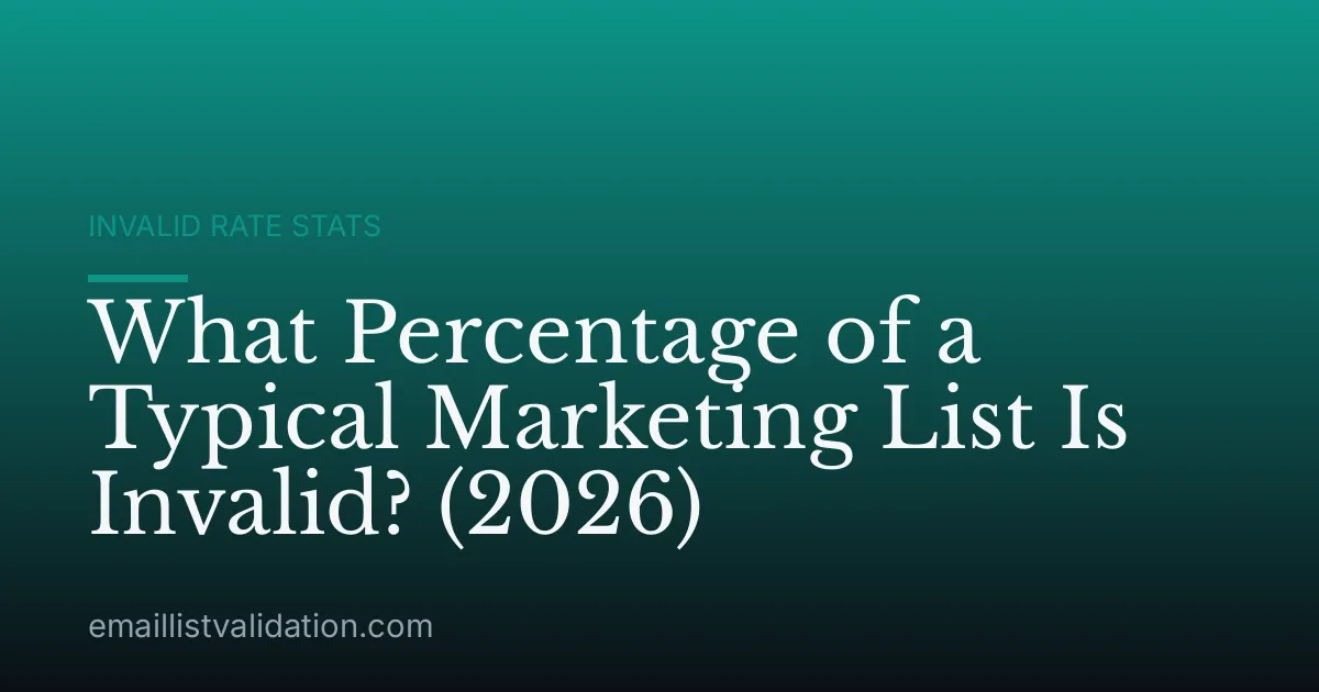 What Percentage of a Typical Marketing List Is Invalid? (2026)