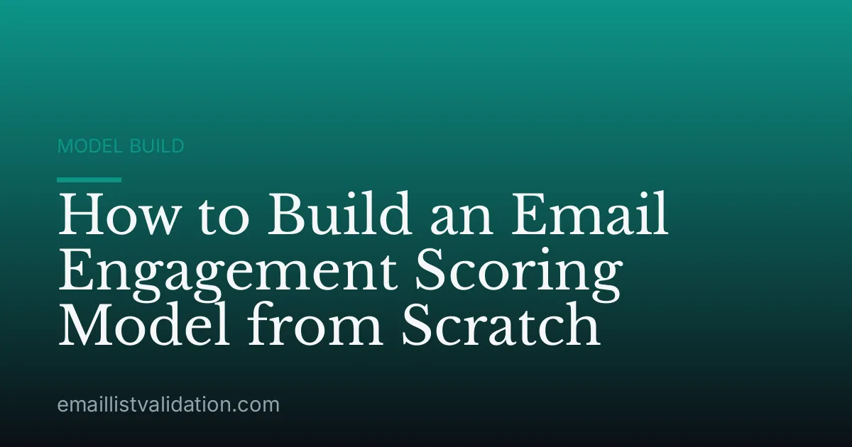 How to Build an Email Engagement Scoring Model from Scratch