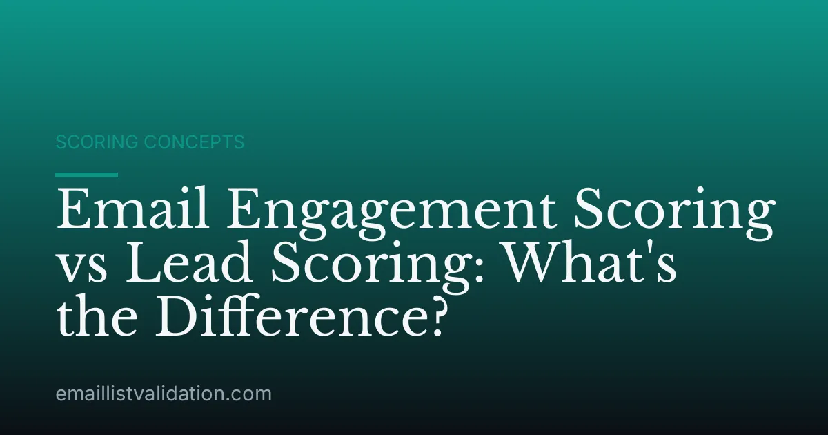 Email Engagement Scoring vs Lead Scoring: What's the Difference?