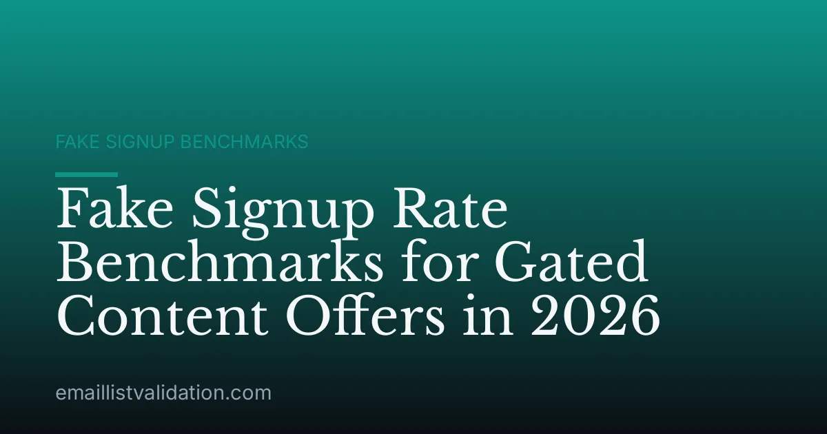 Fake Signup Rate Benchmarks for Gated Content Offers in 2026