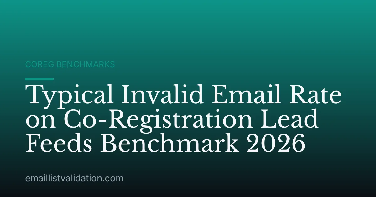 Typical Invalid Email Rate on Co-Registration Lead Feeds Benchmark 2026