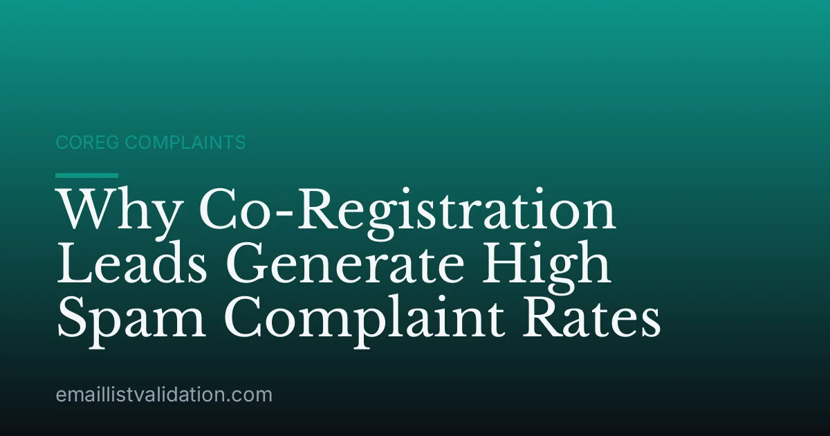 Why Co-Registration Leads Generate High Spam Complaint Rates