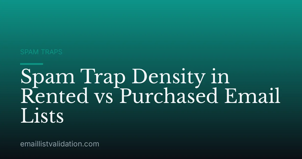 Spam Trap Density in Rented vs Purchased Email Lists