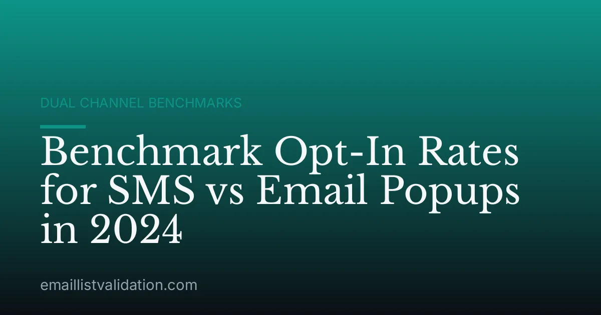 Benchmark Opt-In Rates for SMS vs Email Popups in 2024