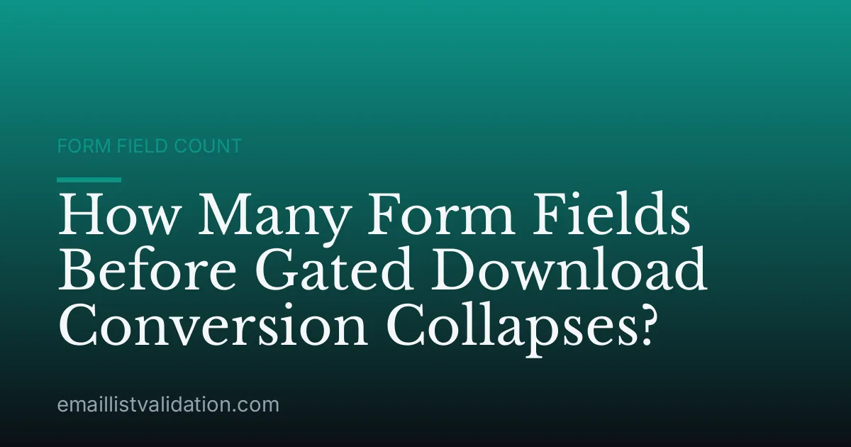 How Many Form Fields Before Gated Download Conversion Collapses?