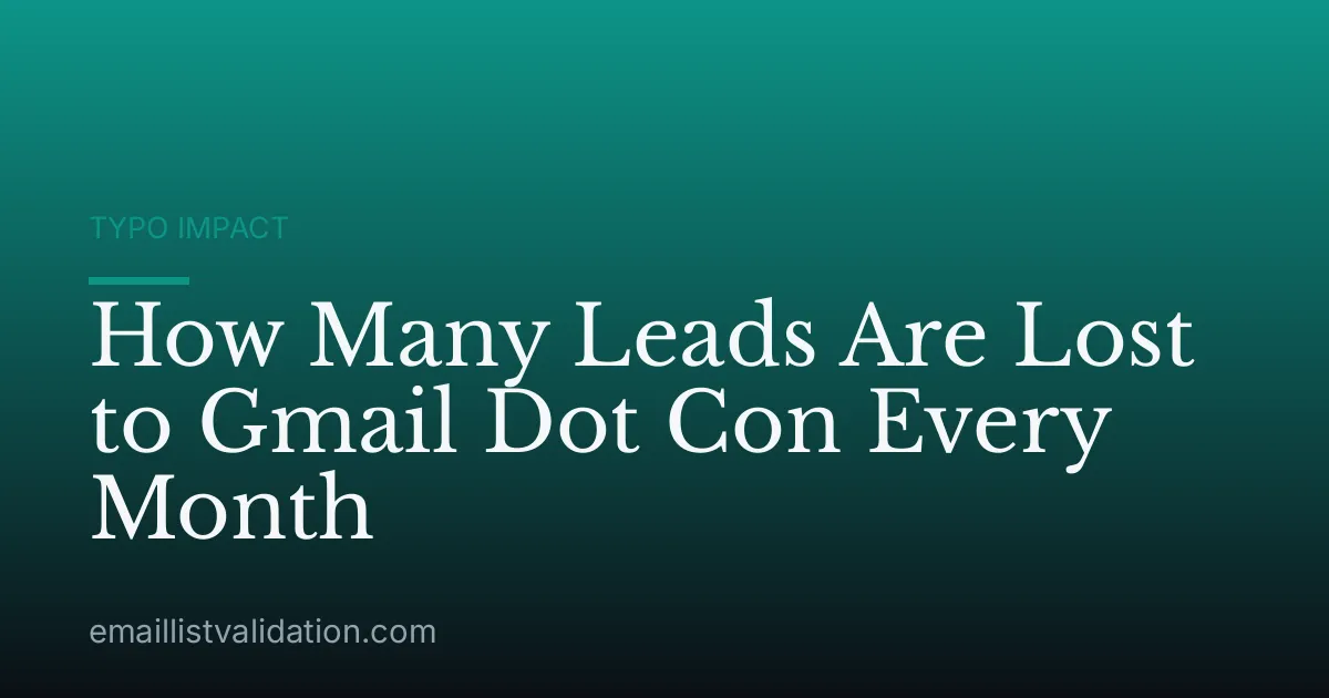 How Many Leads Are Lost to Gmail Dot Con Every Month