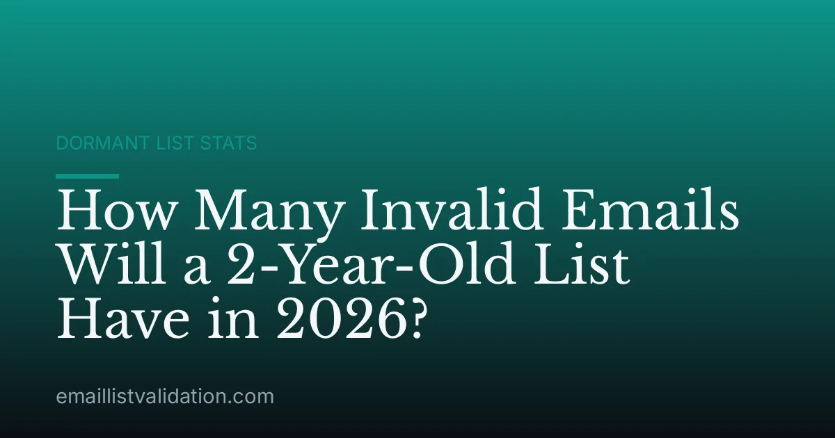 How Many Invalid Emails Will a 2-Year-Old List Have in 2026?