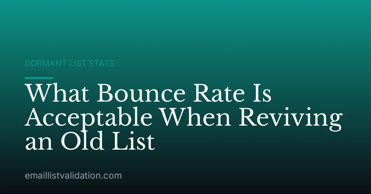 What Bounce Rate Is Acceptable When Reviving an Old List