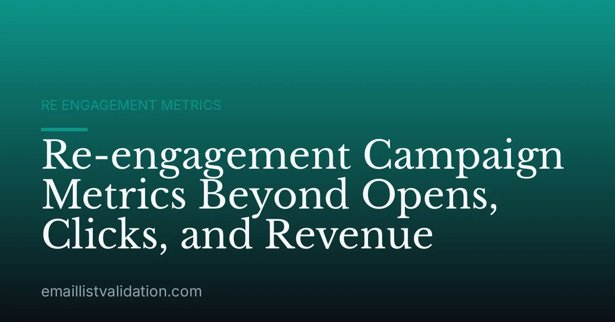 Re-engagement Campaign Metrics Beyond Opens, Clicks, and Revenue