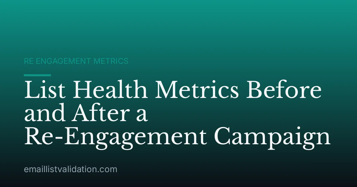 List Health Metrics Before and After a Re-Engagement Campaign
