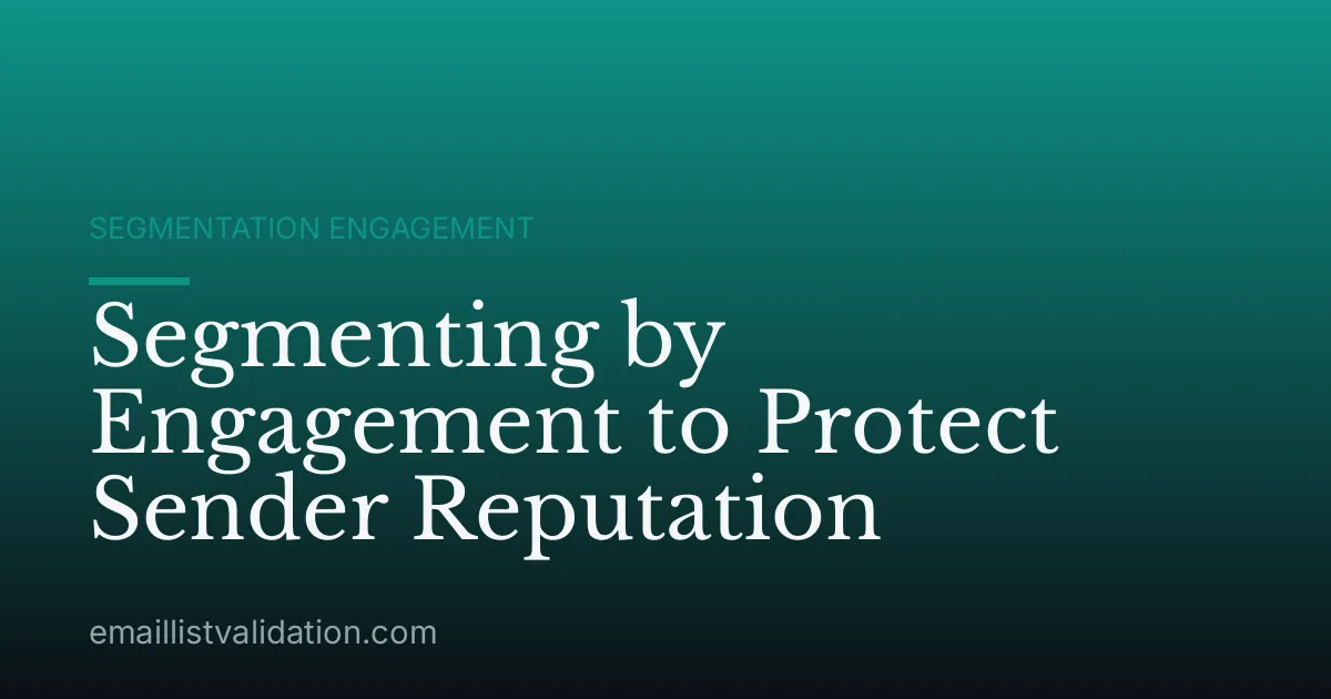 Segmenting by Engagement to Protect Sender Reputation