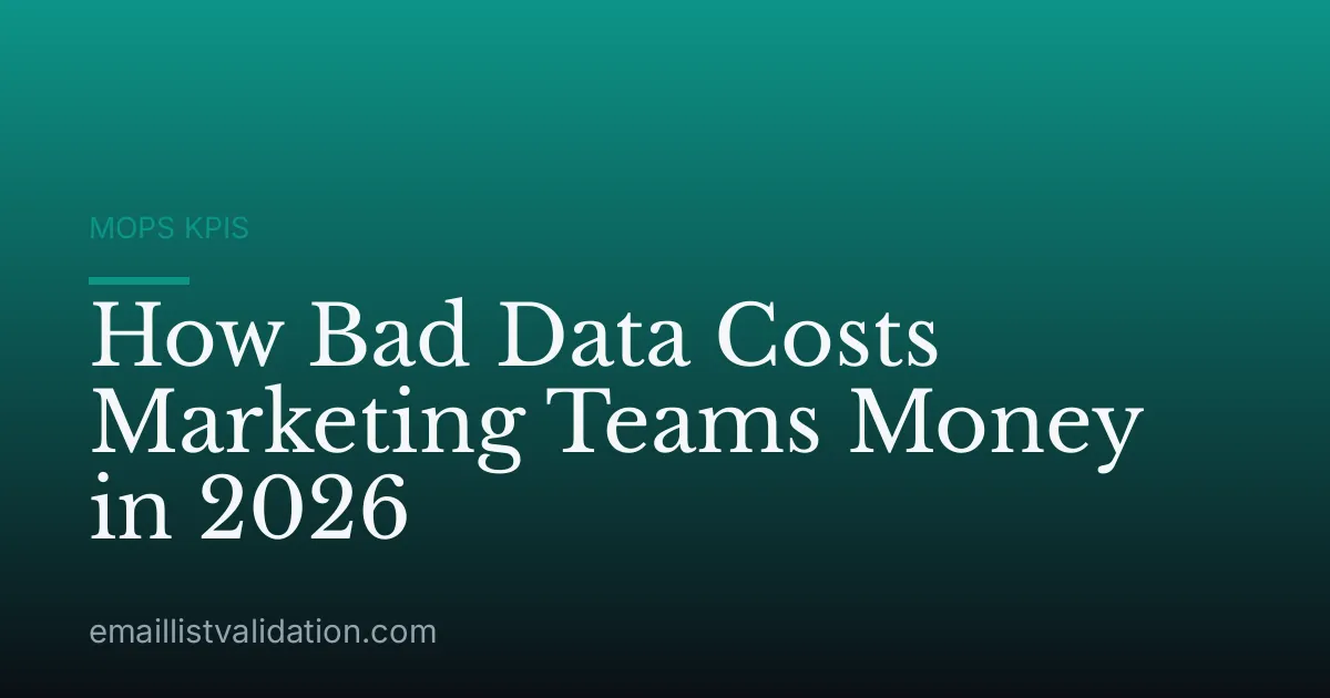 How Bad Data Costs Marketing Teams Money in 2026