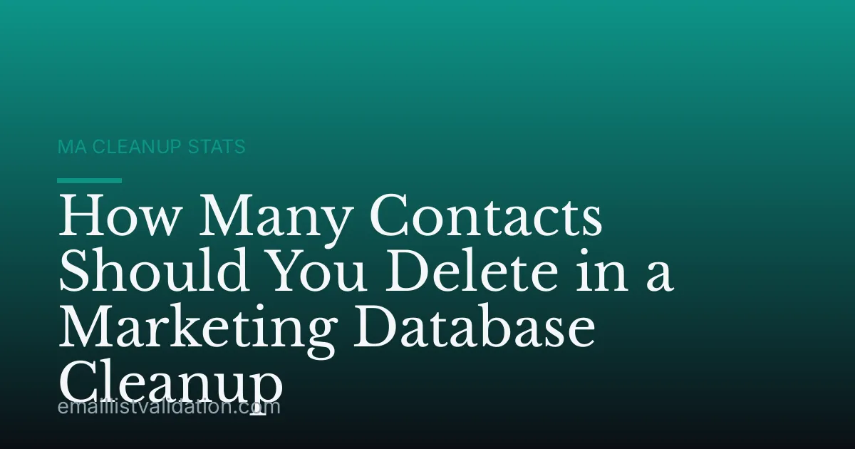 How Many Contacts Should You Delete in a Marketing Database Cleanup