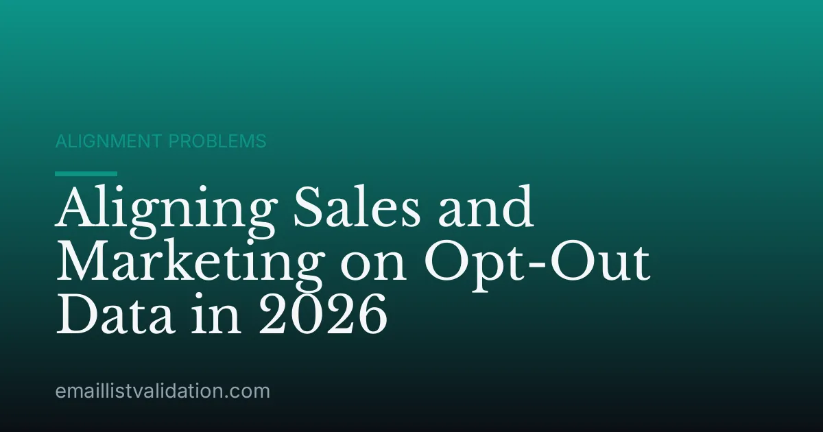 Aligning Sales and Marketing on Opt-Out Data in 2026